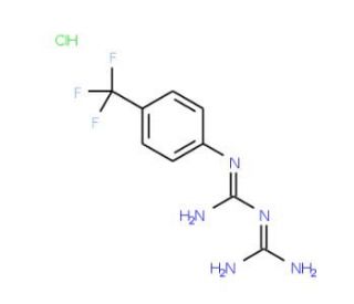 1-[4-(Trifluoromethyl)phenyl]biguanide hydrochloride (CAS 18960-29-7) - chemical structure image
