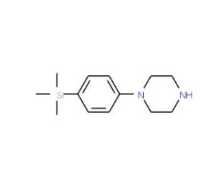 1-(4-Trimethylsilylphenyl)piperazine (CAS 496808-09-4) - chemical structure image