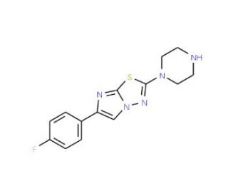 1-[5-(4-fluorophenyl)imidazo[2,1-b][1,3,4]thiadiazol-2-yl]piperazine - chemical structure image