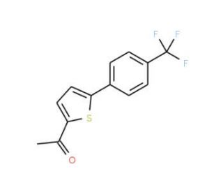 1-{5-[4-(trifluoromethyl)phenyl]thien-2-yl}ethanone (CAS 893735-21-2) - chemical structure image