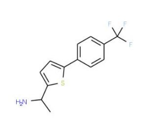1-{5-[4-(trifluoromethyl)phenyl]thiophen-2-yl}ethan-1-amine - chemical structure image