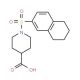 1-(5,6,7,8-tetrahydronaphthalene-2-sulfonyl)piperidine-4-carboxylic acid (CAS 796079-89-5) - chemical structure image