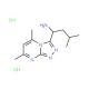 1-(5,7-dimethyl[1,2,4]triazolo[4,3-a]pyrimidin-3-yl)-3-methylbutan-1-amine dihydrochloride - chemical structure image