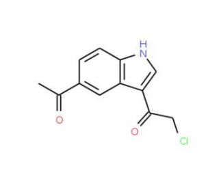 1-(5-Acetyl-1H-indol-3-yl)-2-chloroethanone - chemical structure image