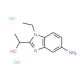 1-(5-Amino-1-ethyl-1H-benzoimidazol-2-yl)-ethanoldihydrochloride - chemical structure image