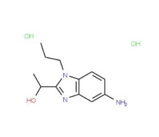 1-(5-Amino-1-propyl-1H-benzoimidazol-2-yl)-ethanol dihydrochloride - chemical structure image