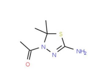 1-(5-Amino-2,2-dimethyl-[1,3,4]thiadiazol-3-yl)-ethanone (CAS 72926-05-7) - chemical structure image