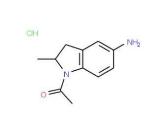 1-(5-Amino-2-methyl-2,3-dihydro-indol-1-yl)-ethanone hydrochloride - chemical structure image