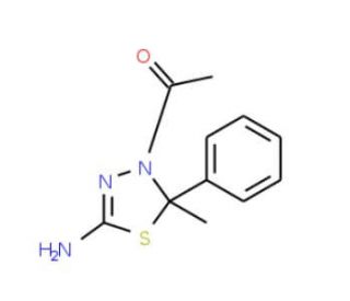 1-(5-Amino-2-methyl-2-phenyl-[1,3,4]thiadiazol-3-yl)-ethanone - chemical structure image