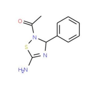 1-(5-Amino-3-phenyl-3H-[1,2,4]thiadiazol-2-yl)-ethanone - chemical structure image