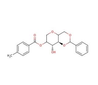 1,5-Anhydro-4,6-O-benzylidene-2-O-p-toluoyl-D-glucitol (CAS 156715-23-0) - chemical structure image