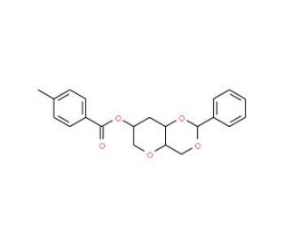 1,5-Anhydro-4,6-O-benzylidene-3-deoxy-2-O-p-toluoyl-D-glucitol - chemical structure image
