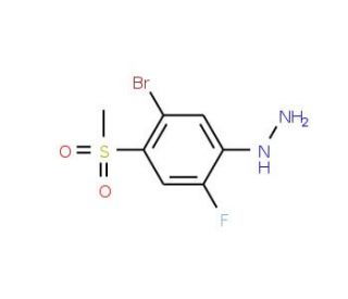 1-(5-Bromo-2-fluoro-4-methylsulfonyl)-phenylhydrazine - chemical structure image