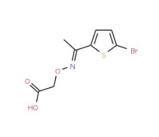 ({[1-(5-bromothien-2-yl)ethylidene]amino}oxy)acetic acid - chemical structure image