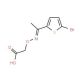 ({[1-(5-bromothien-2-yl)ethylidene]amino}oxy)acetic acid - chemical structure image