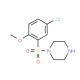 1-(5-Chloro-2-methoxy-benzenesulfonyl)-piperazine - chemical structure image