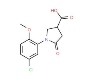 1-(5-chloro-2-methoxyphenyl)-5-oxopyrrolidine-3-carboxylic acid (CAS 63675-21-8) - chemical structure image