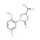 1-(5-chloro-2-methoxyphenyl)-5-oxopyrrolidine-3-carboxylic acid (CAS 63675-21-8) - chemical structure image