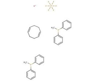 (1,5-Cyclooctadiene)bis(methyldiphenylphosphine)iridium(I) hexafluorophosphate (CAS 38465-86-0) - chemical structure image