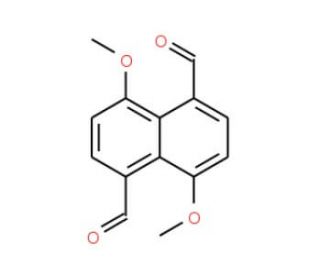 1,5-Diformyl-4,8-dimethoxynaphthalene (CAS 128038-44-8) - chemical structure image