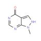 1,5-Dihydro-1-methyl-4H-pyrazolo[3,4-d]pyrimidin-4-one (CAS 5334-56-5) - chemical structure image