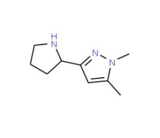 1,5-Dimethyl-3-pyrrolidin-2-yl-1H-pyrazole - chemical structure image