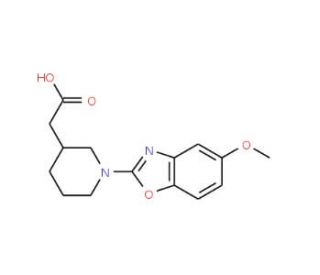 [1-(5-Methoxy-1,3-benzoxazol-2-yl)piperidin-3-yl]-acetic acid - chemical structure image