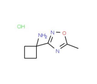 1-(5-methyl-1,2,4-oxadiazol-3-yl)cyclobutanamine hydrochloride - chemical structure image
