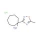 1-(5-methyl-1,2,4-oxadiazol-3-yl)cycloheptanamine hydrochloride - chemical structure image
