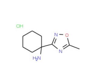 1-(5-methyl-1,2,4-oxadiazol-3-yl)cyclohexanamine hydrochloride - chemical structure image