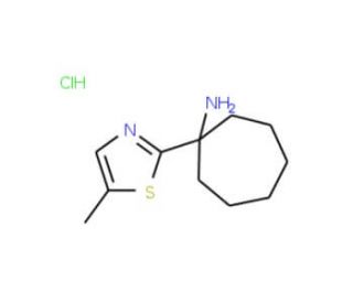 1-(5-methyl-1,3-thiazol-2-yl)cycloheptan-1-amine hydrochloride - chemical structure image
