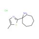 1-(5-methyl-1,3-thiazol-2-yl)cycloheptan-1-amine hydrochloride - chemical structure image