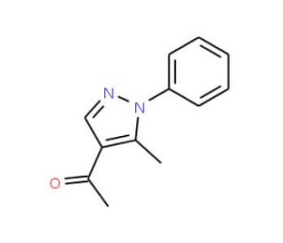 1-(5-methyl-1-phenyl-1H-pyrazol-4-yl)ethan-1-one (CAS 6123-63-3) - chemical structure image