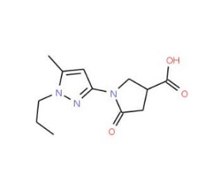 1-(5-Methyl-1-propyl-1H-pyrazol-3-yl)-5-oxopyrrolidine-3-carboxylic acid - chemical structure image