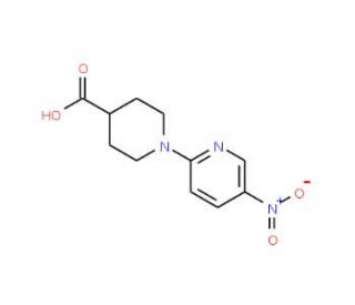 1-(5-Nitro-2-pyridinyl)-4-piperidinecarboxylicacid - chemical structure image