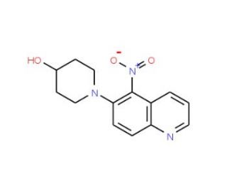 1-(5-Nitroquinolin-6-yl)piperidin-4-ol (CAS 1133115-89-5) - chemical structure image