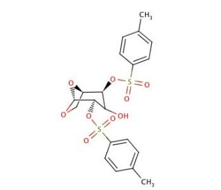 1,6-Anhydro-2,4-di-O-p-toluenesulfonyl-&beta;-D-glucopyranose (CAS 20204-80-2) - chemical structure image