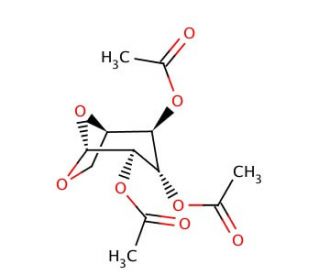 1,6-Anhydro-&beta;-D-glucopyranose 2,3,4-triacetate (CAS 13242-55-2) - chemical structure image