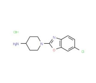 1-(6-Chloro-1,3-benzoxazol-2-yl)piperidin-4-aminehydrochloride - chemical structure image