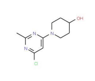 1-(6-Chloro-2-methyl-4-pyrimidinyl)-4-piperidinol - chemical structure image
