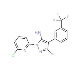 1-(6-Chloro-2-pyridinyl)-3-methyl-4-[3-(trifluoromethyl)phenyl]-1H-pyrazol-5-amine - chemical structure image