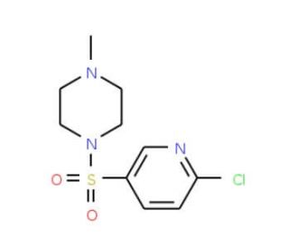 1-(6-Chloro-pyridine-3-sulfonyl)-4-methyl-piperazine (CAS 64614-53-5) - chemical structure image