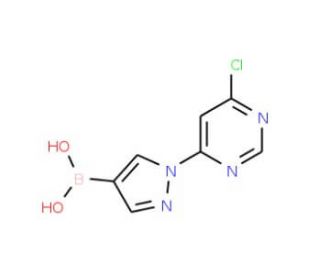 1-(6-Chloropyrimidin-4-yl)pyrazole-4-boronic acid (CAS 1072945-81-3) - chemical structure image