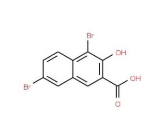 1,6-Dibromo-2-hydroxynaphthalene-3-carboxylic acid (CAS 1779-10-8) - chemical structure image