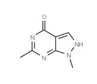 1,6-dimethyl-1H,4H,5H-pyrazolo[3,4-d]pyrimidin-4-one - chemical structure image