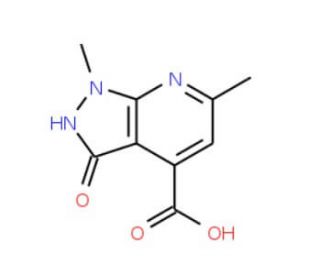 1,6-dimethyl-3-oxo-2,3-dihydro-1H-pyrazolo[3,4-b]pyridine-4-carboxylic acid - chemical structure image