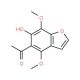 1-(6-Hydroxy-4,7-dimethoxy-benzofuran-5-yl)-ethanone (CAS 484-51-5) - chemical structure image