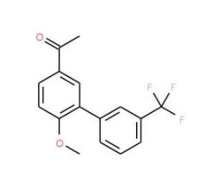 1-[6-methoxy-3&prime;-(trifluoromethyl)-1,1&prime;-biphenyl-3-yl]ethanone - chemical structure image
