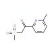 1-(6-Methylpyridin-2-yl)-2-methylsulfonylethanone - chemical structure image