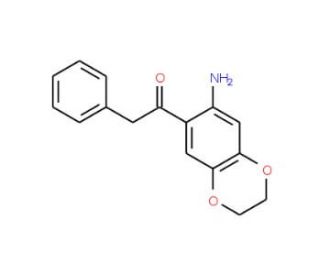 1-(7-Amino-2,3-dihydro-benzo[1,4]dioxin-6-yl)-2-phenyl-ethanone - chemical structure image
